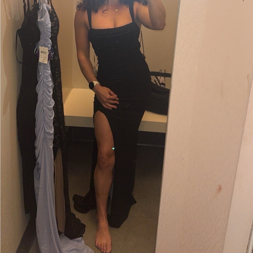 Windsor Black Sparkly Maxi Dress